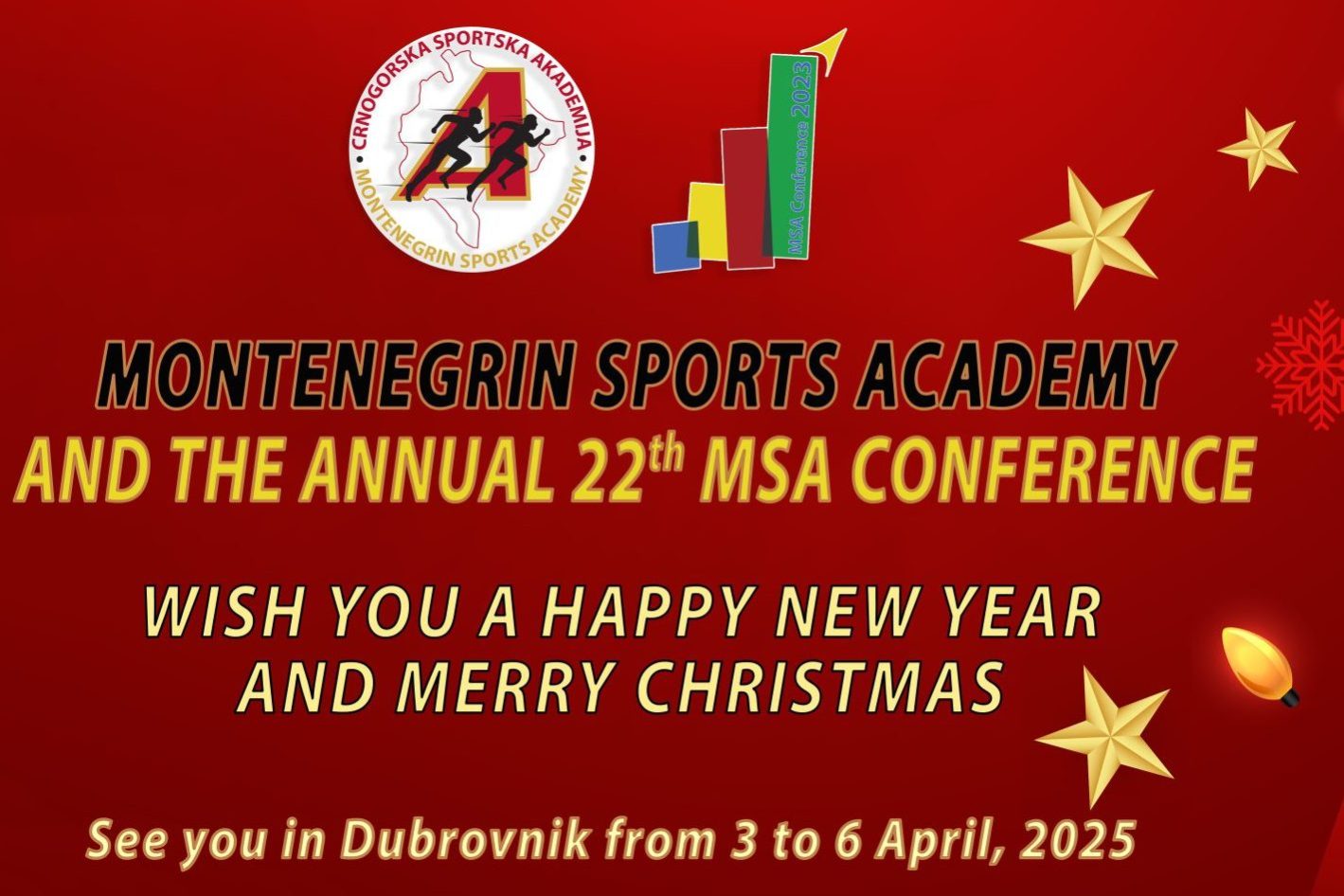 festival greeting red christmas banner with modern tree design